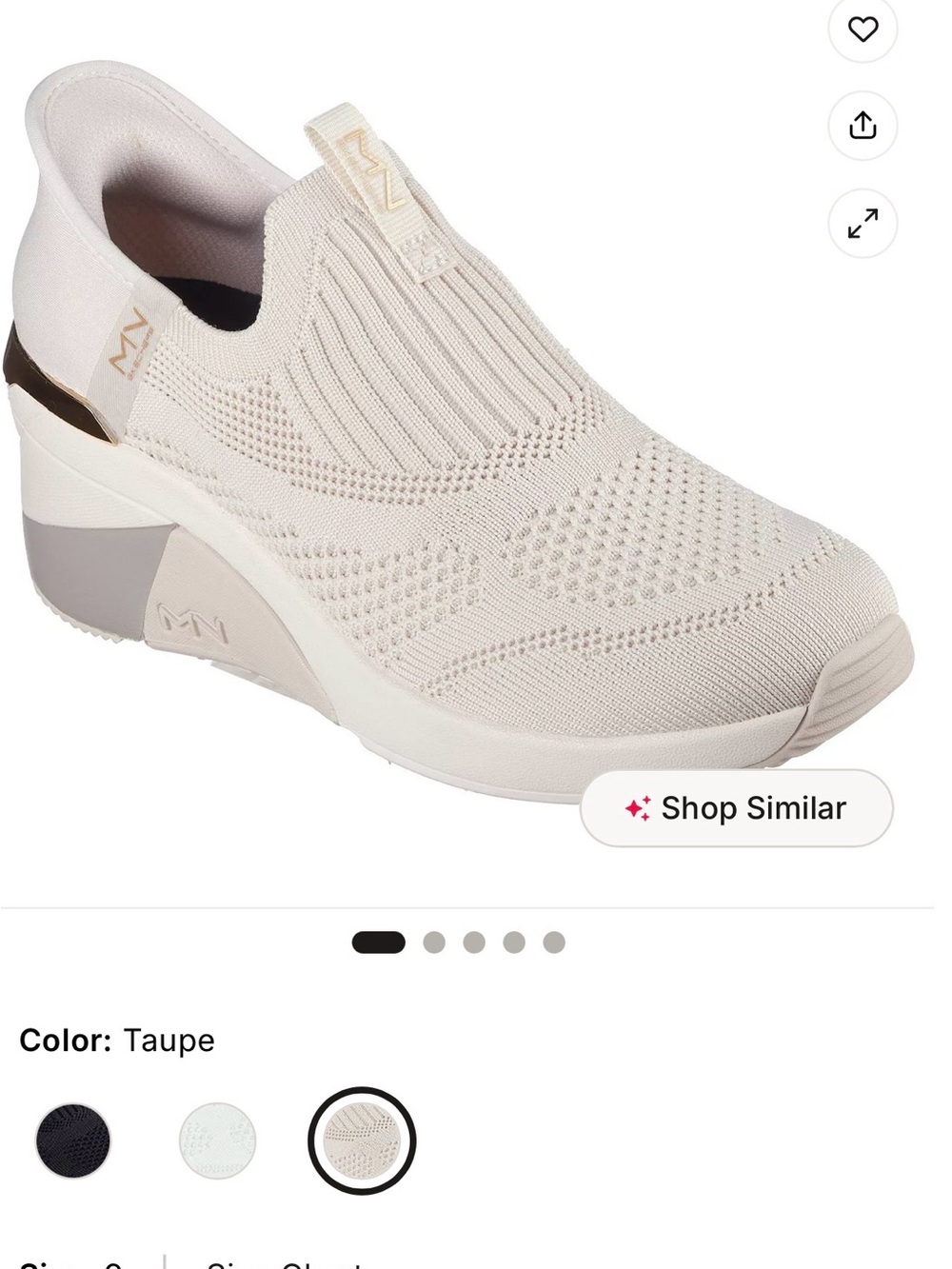 Sketchers x Mark Nason Heel Hands Free Slip Ins Sneaker W/Gold - only worn twice
